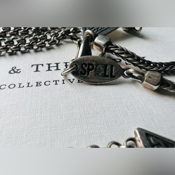 SOLD Spell And The Gypsy Dark Side of the Moon  Necklace Turquoise Stone Silver - Picture 6 of 11